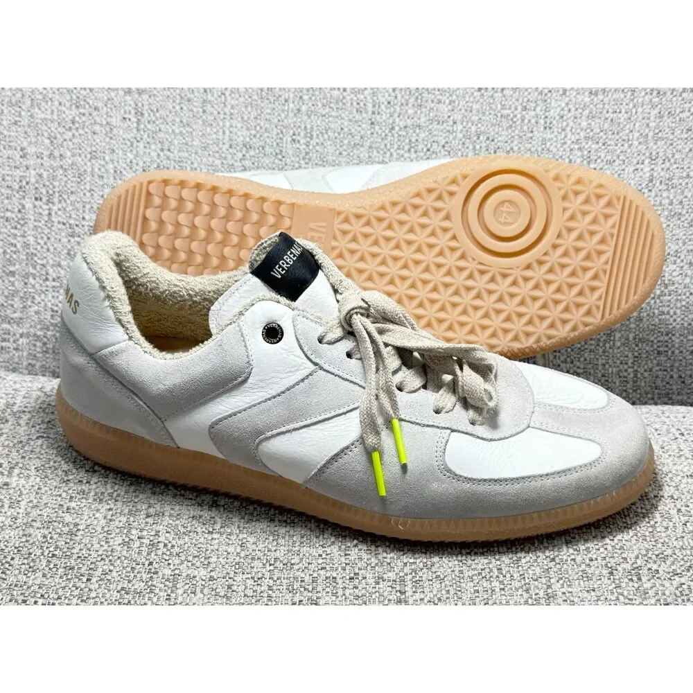 NWT Verbenas Soro Savage Men's White and Tan Sneakers size EU 44 US 11